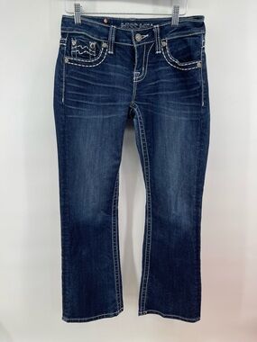 Miss Me Dark Wash Western Bootcut Jeans Low Rise 26/29 Rodeo Cowgirl